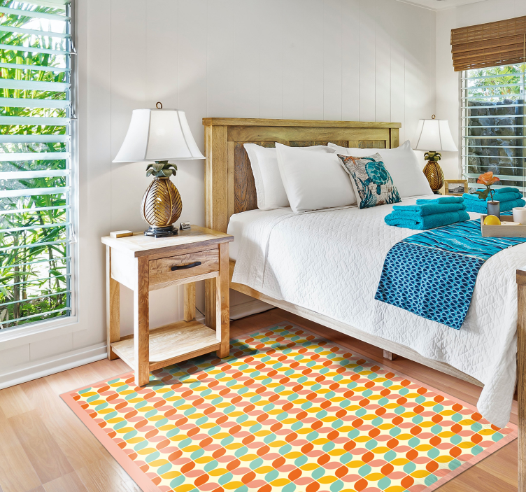 Alfombra de vinilo geométrica hexágonos geométricos - TenVinilo