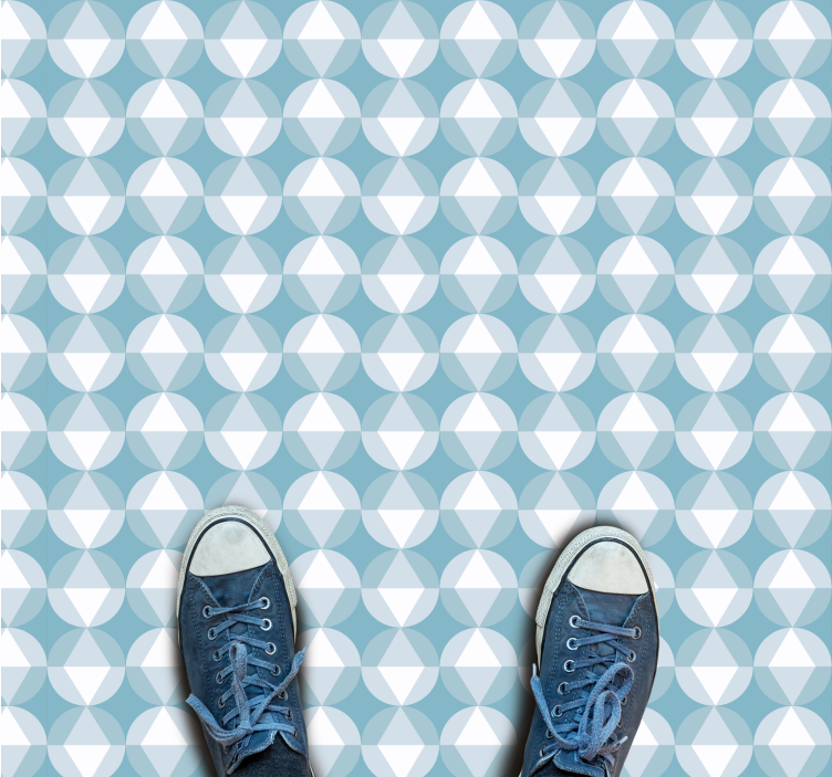 Alfombra de vinilo geométrica patrón de diamante dinámico - TenVinilo