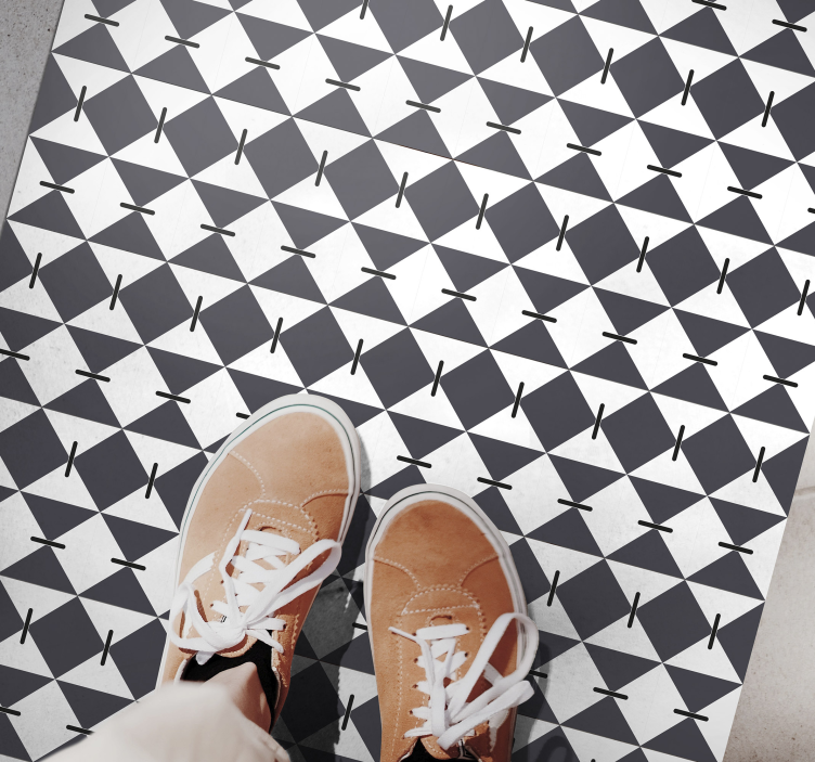 Alfombra de vinilo geométrica patrón de diamante moderno - TenVinilo