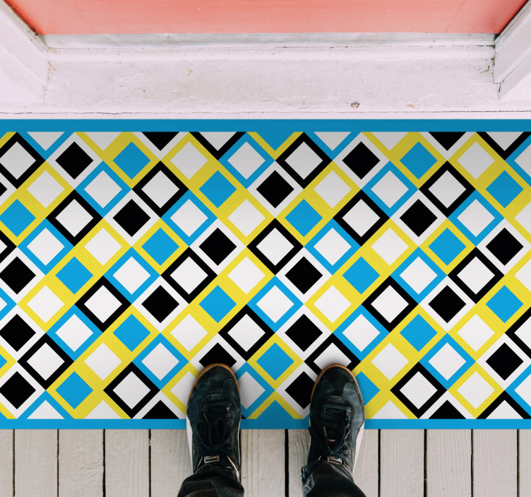 Alfombra de vinilo geométrica patrón geométrico de rombos - TenVinilo