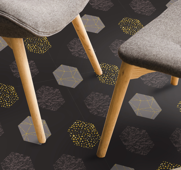 Alfombra de vinilo geométrica patrón hexagonal texturizado - TenVinilo