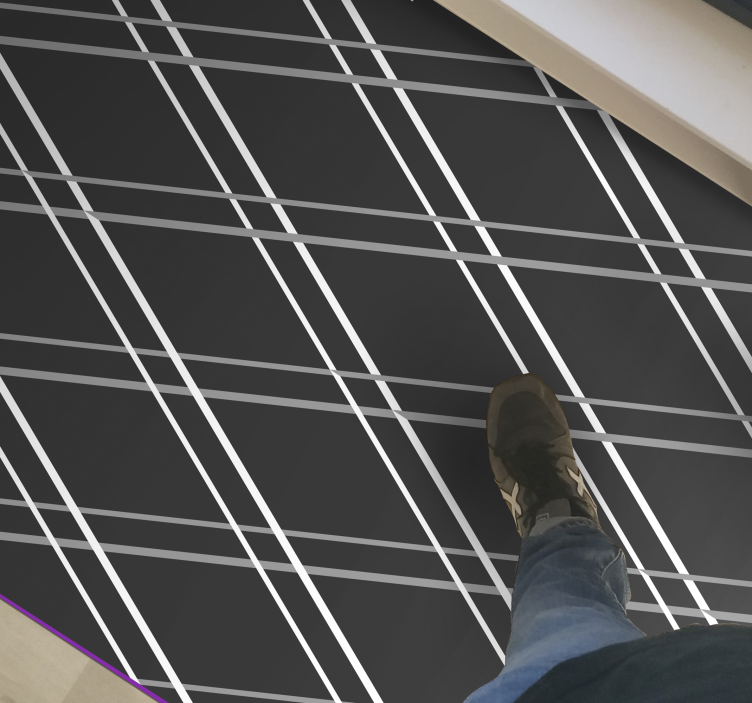 Alfombra de vinilo geométrica patrones de líneas geométricas - TenVinilo