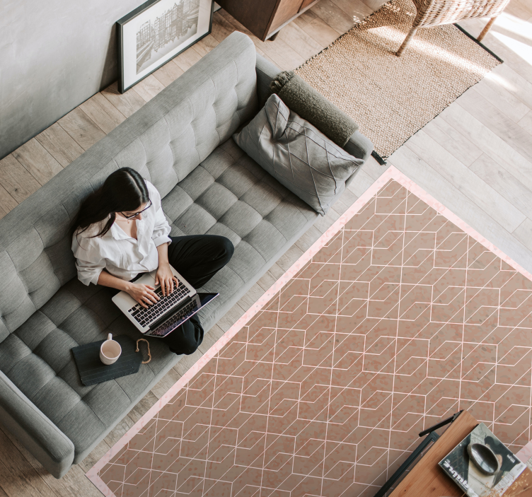 Alfombra de vinilo geométrica simplicidad geométrica - TenVinilo