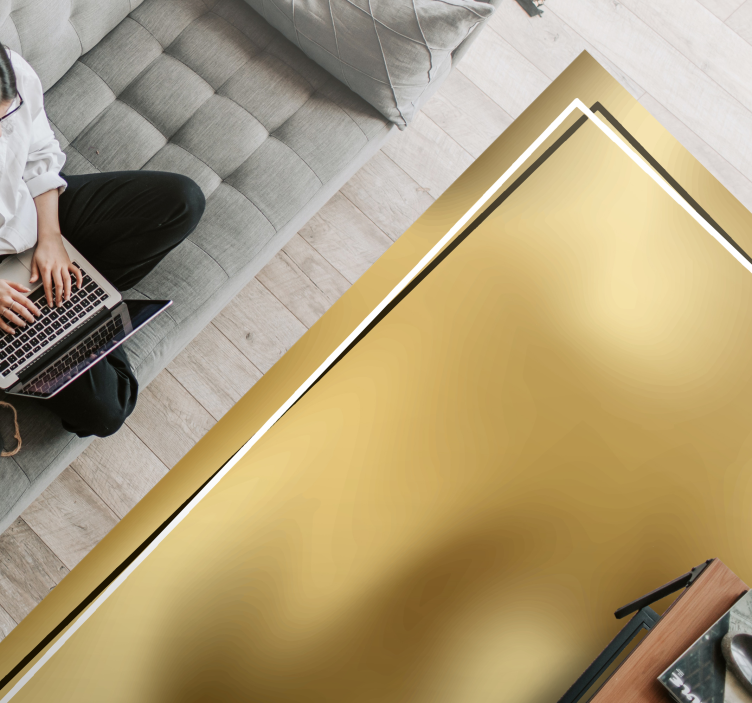 Alfombra vinílica minimalista brillo metalico - TenVinilo