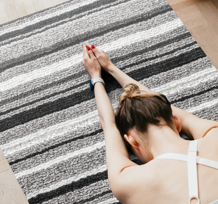 Alfombra vinílica textura tonos negros y grises - TenVinilo