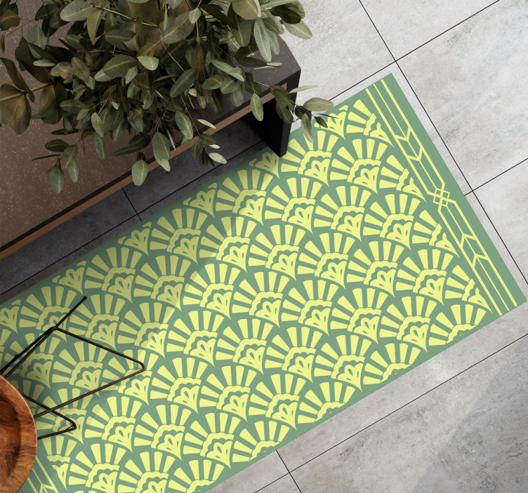Alfombra vinílica vintage Patrón de color limón de los 70 - TenVinilo