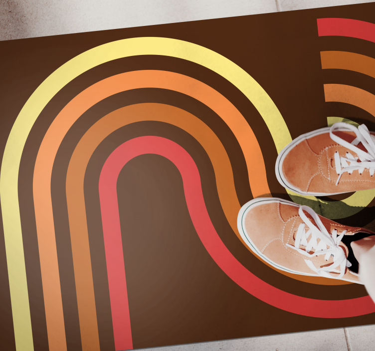 Alfombra vinílica Rectángulos vintage pop de 70 - TenVinilo