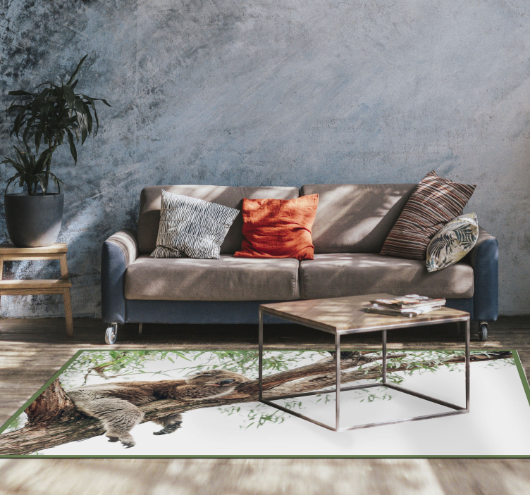 Alfombra vinílica animales escena del árbol koala - TenVinilo