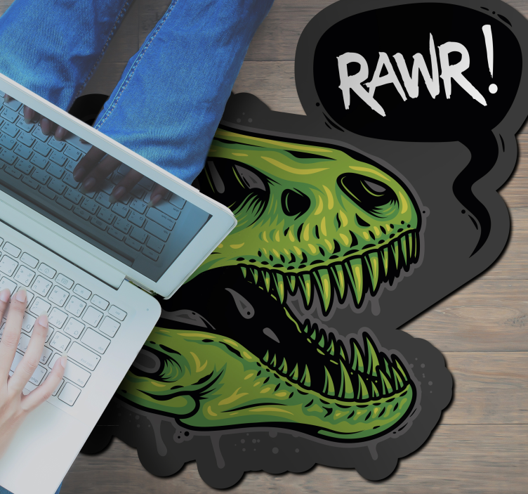 Alfombra vinílica animales gráfico de dinosaurio - TenVinilo