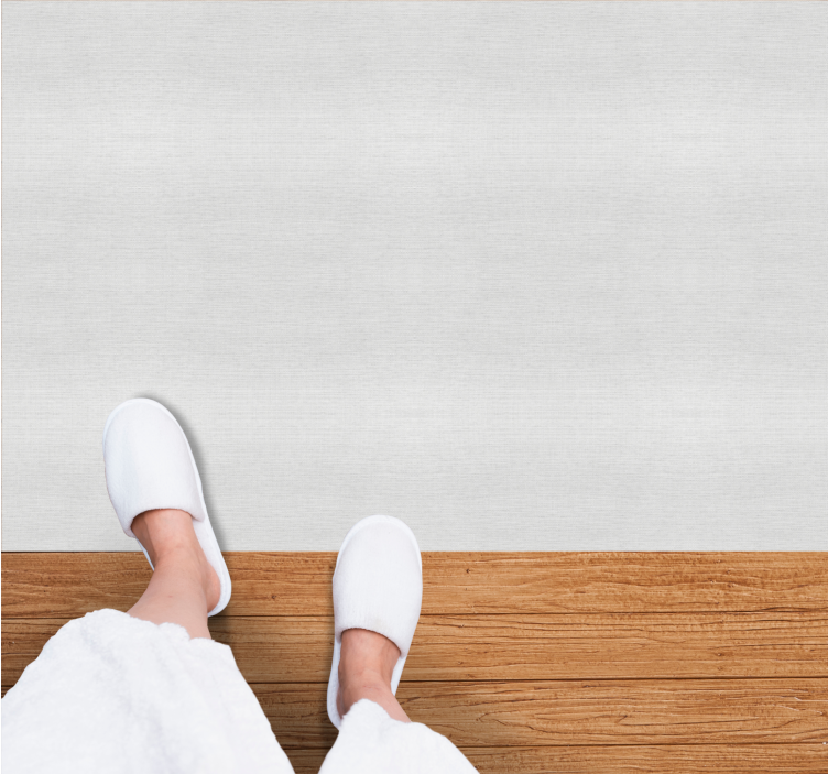 Alfombra vinílica baño textura blanca suave - TenVinilo