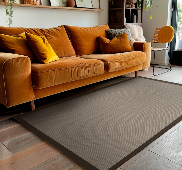 Alfombra vinílica beige contorno de color más oscuro - TenVinilo