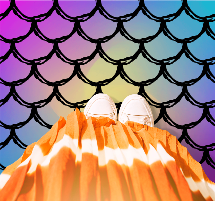 Alfombra vinílica carretera patrón de escala de colores - TenVinilo