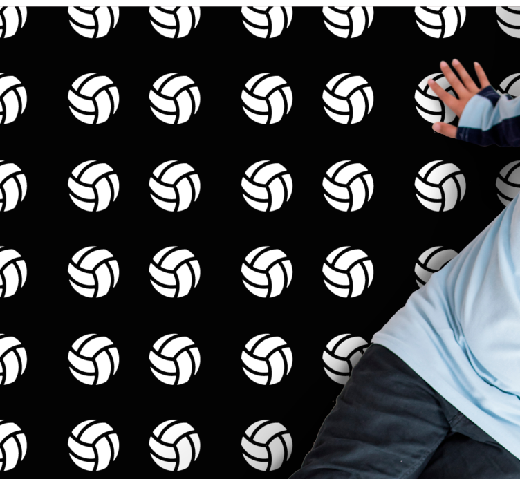 Alfombra vinílica de juegos infantil patrón de voleibol - TenVinilo