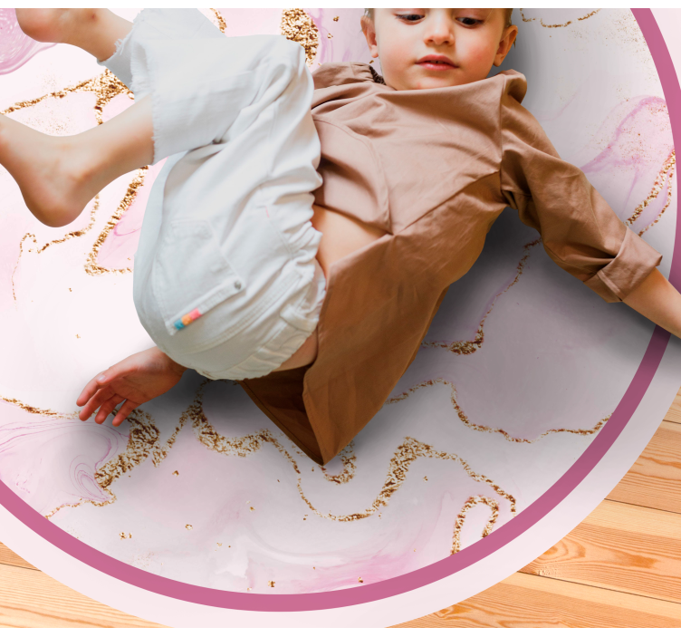 Alfombra vinílica efecto mármol elegante remolino rosa - TenVinilo