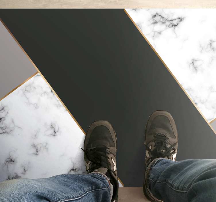 Alfombra vinílica efecto mármol elegantes rayas abstractas - TenVinilo