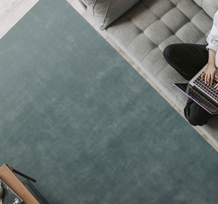 Alfombra vinílica efecto mármol tono verde azulado apagado - TenVinilo