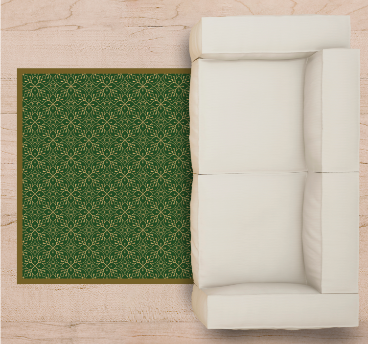 Alfombra vinílica flores elegante motivo botánico - TenVinilo