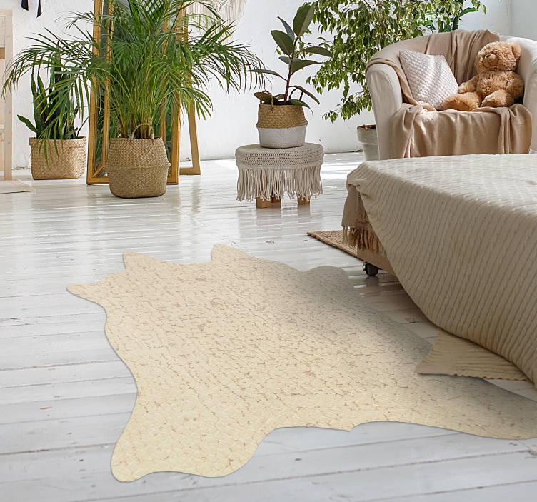 Alfombra vinílica animal print diseño de piel de vaca - TenVinilo