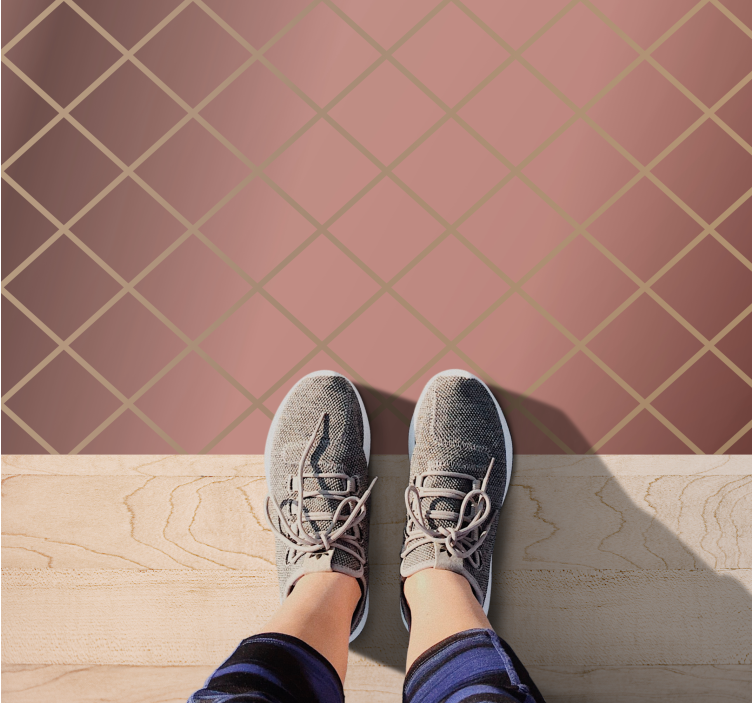 Alfombras vinílicas modernas elegante patrón de diamantes - TenVinilo