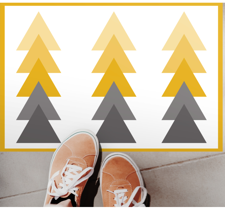 Alfombra de vinilo geométrica cascada de colores triangular - TenVinilo