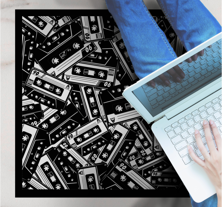 Alfombras vinílicas juvenils motivo de cinta de casete - TenVinilo