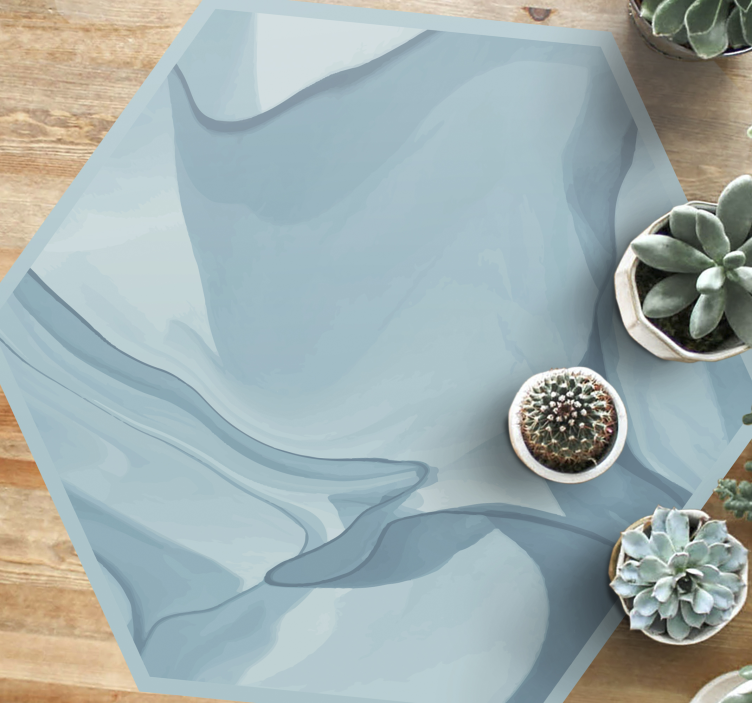 Alfombra vinílica imitación ondas azules abstractas - TenVinilo