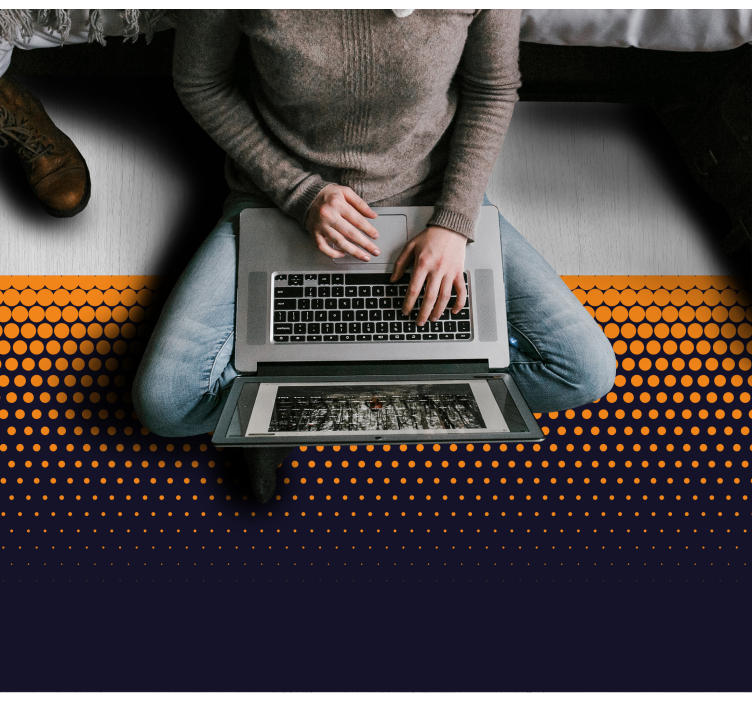 Alfombras vinílicas juvenils patrón de puntos degradados - TenVinilo