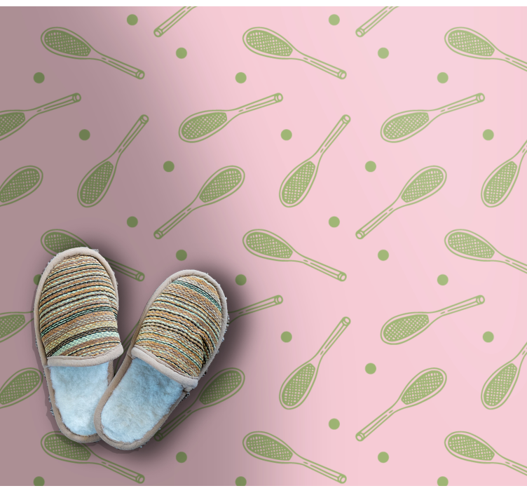 Alfombra vinílica de juegos infantil patrón de raqueta - TenVinilo