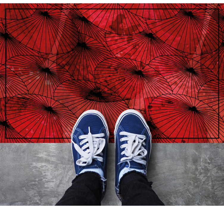 Alfombra vinílica imitación textura roja estampada - TenVinilo