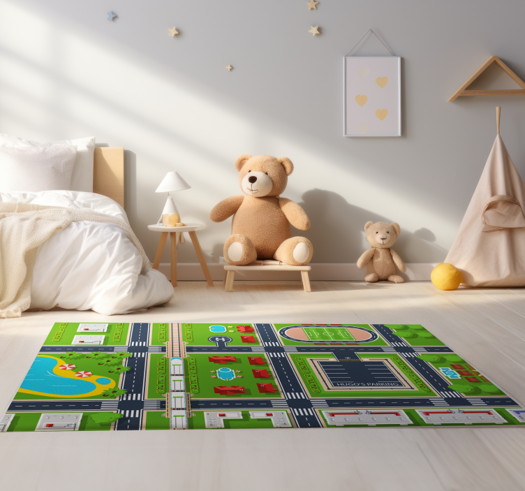 Alfombra carretera con nombre - TenVinilo