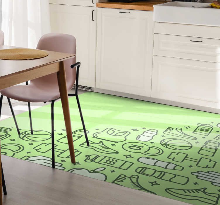 Alfombra vinílica infantil parafernalia de fitness - TenVinilo