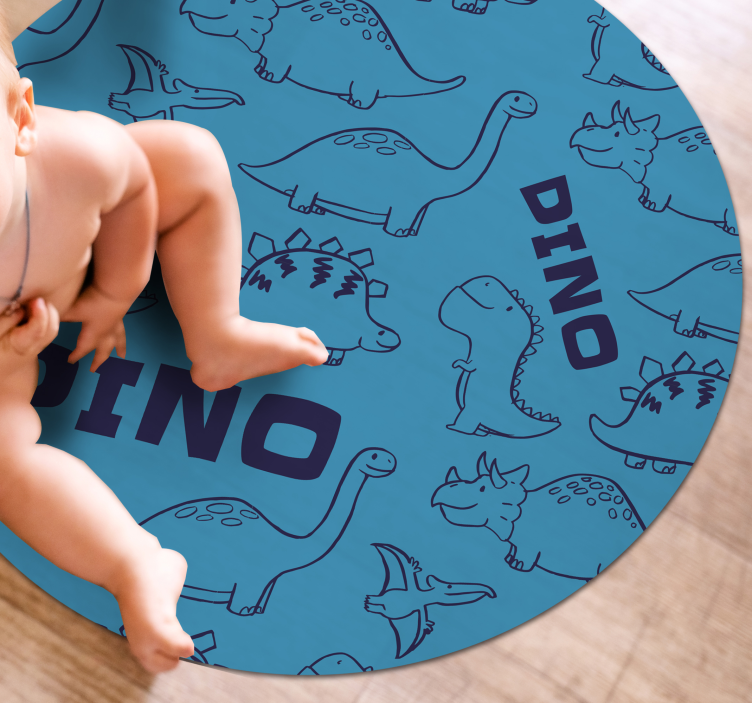 Alfombra vinílica infantil temática de dinosaurios - TenVinilo