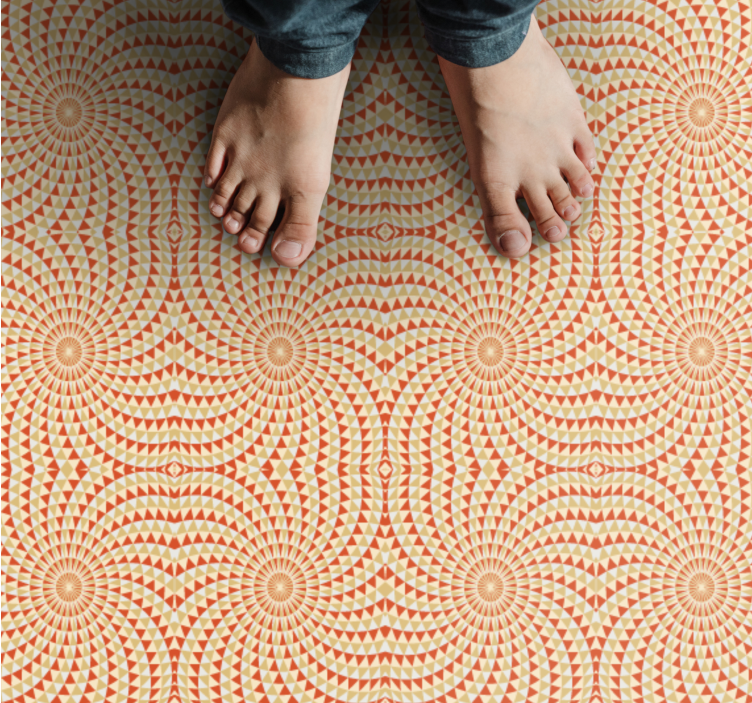 Alfombra de vinilo mandala detalle del patrón mandala - TenVinilo