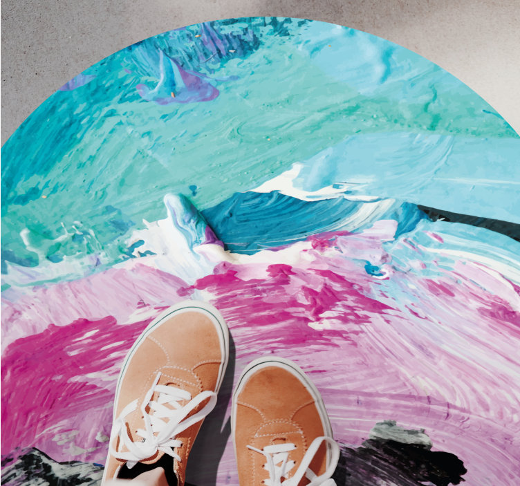 Alfombra vinílica textura giro abstracto vibrante - TenVinilo