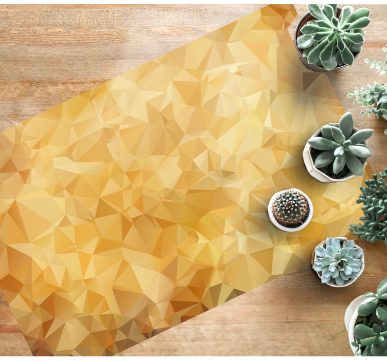 Alfombra de vinilo geométrica patrón dorado - TenVinilo
