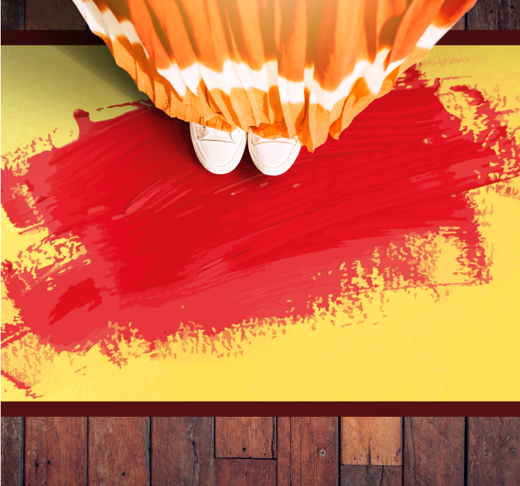 Alfombras vinílicas modernas pinceladas vibrantes - TenVinilo