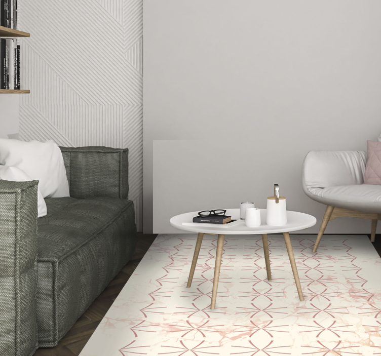 Alfombra vinilo mosaico Chorro de agua de mármol - TenVinilo