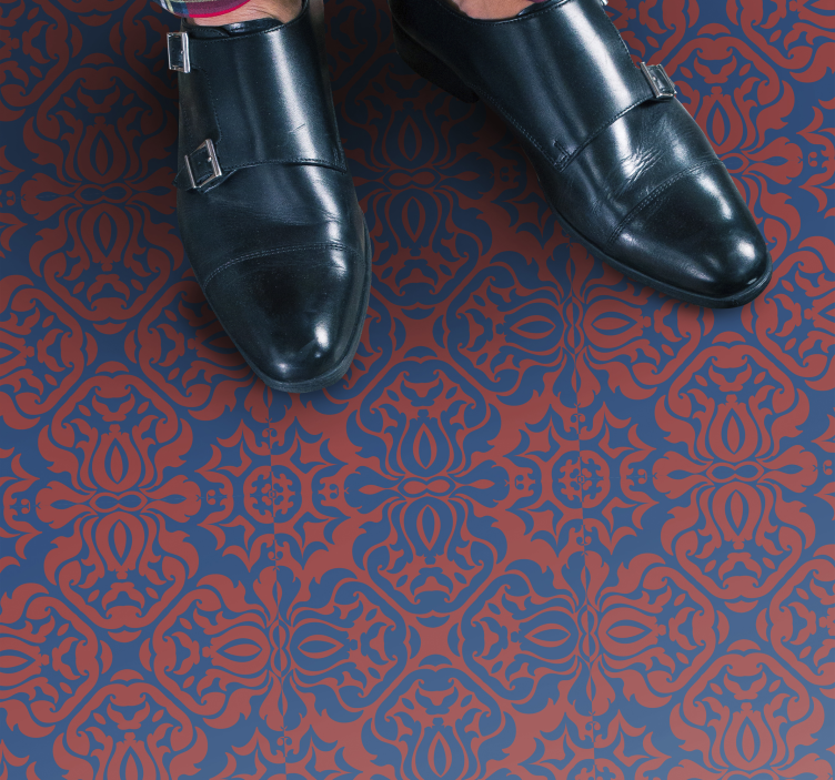 Alfombra vinílica flores elementos botánicos elegantes - TenVinilo