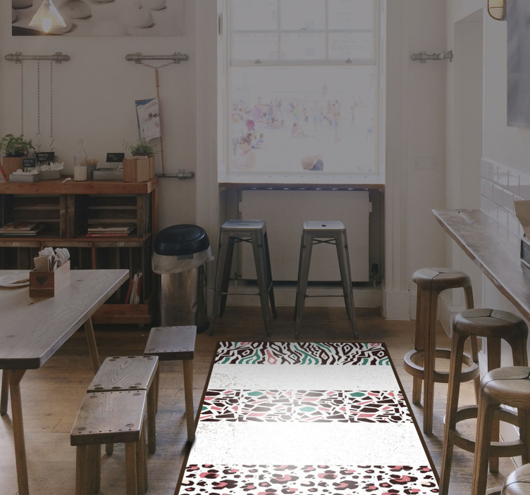 Alfombra vinílica mosaico fusión de patrón de mosaico - TenVinilo