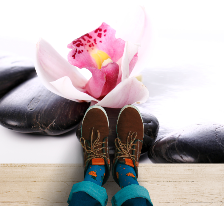 Alfombra vinílica naturaleza elegante serenidad floral - TenVinilo