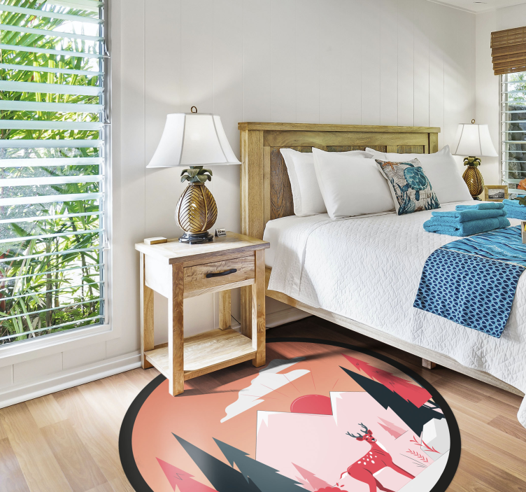 Alfombra vinílica naturaleza escena serena del desierto - TenVinilo