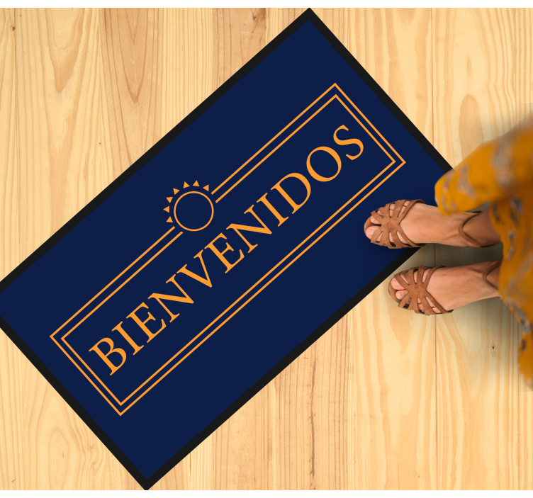 Alfombras vinílicas modernas mensaje de saludo - TenVinilo