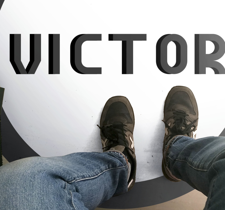 Alfombra vinílica personalizable monograma personalizado - TenVinilo