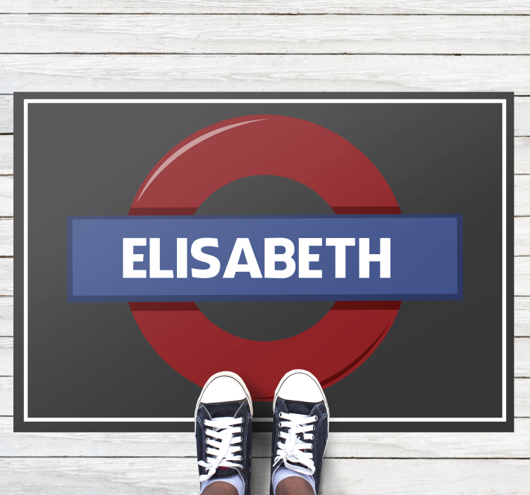 Alfombra vinílica personalizable señal de metro - TenVinilo