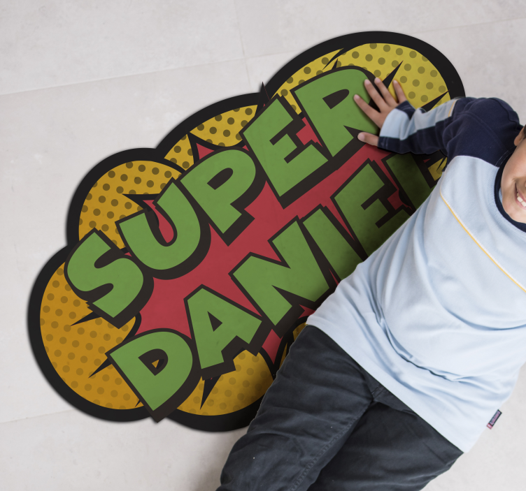 Alfombra vinílica personalizable superhéroe personalizable - TenVinilo