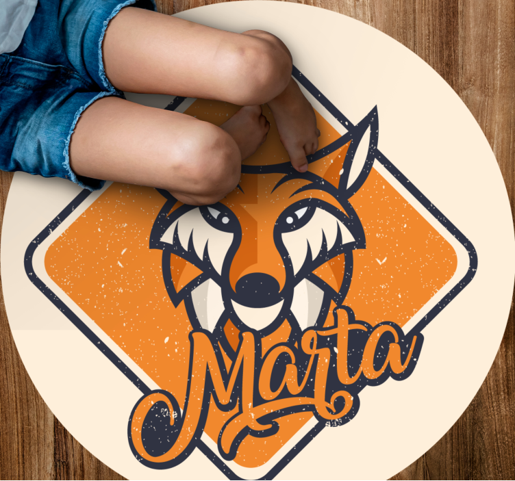 Alfombra vinílica personalizable zorro inteligente ajustable - TenVinilo