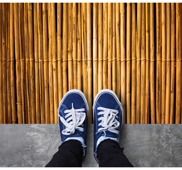 Alfombra vinílica textura efecto bambú - TenVinilo