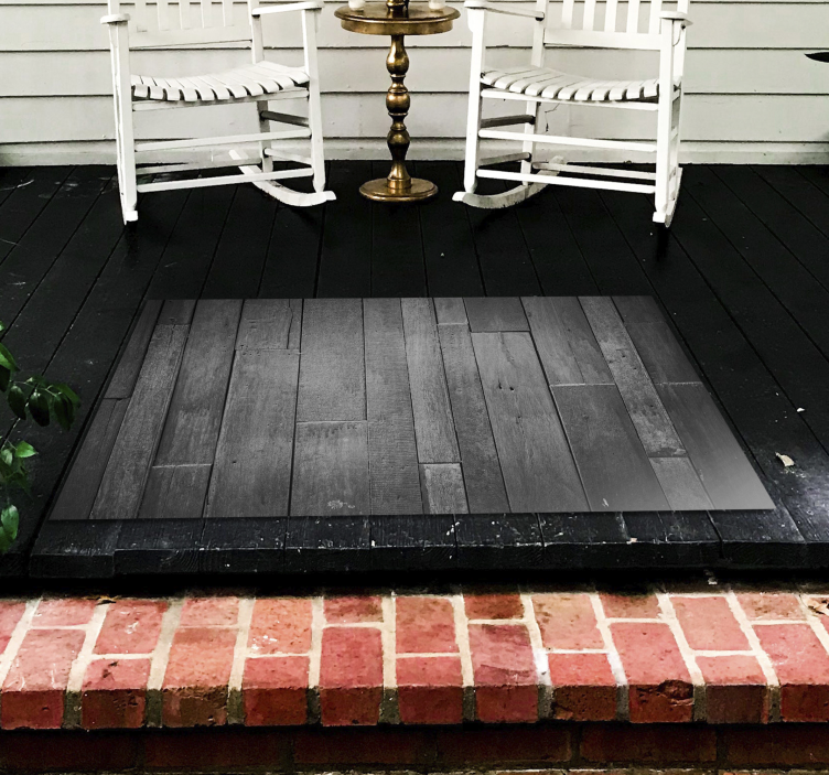 Alfombra vinílica textura madera acabado gris moderno - TenVinilo