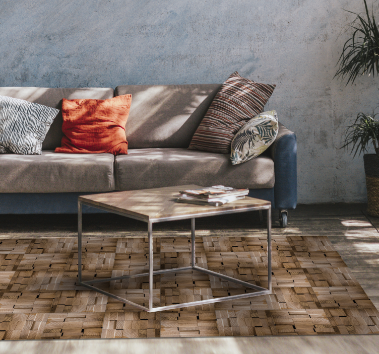 Alfombra vinílica textura madera diseño natural - TenVinilo