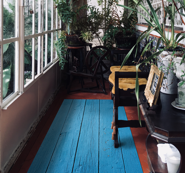 Alfombra vinílica textura madera patrón de tablón rústico - TenVinilo
